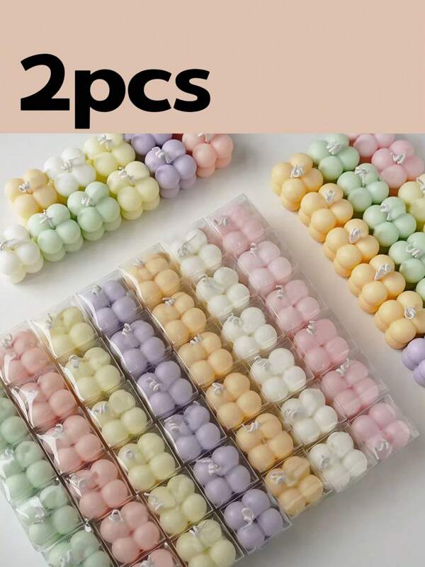2pcs Mini Scented Wax Cubes - Suitable For Valentine's Day Or Any Occasion - Paraffin Wax, Glittering Decor, Ideal Holiday Gift