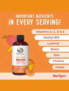 MaryRuth's Multivitamin Hair Growth - Hair Thickening - Improves Wrinkles - Vegan - 30 Oz - Peach Flavor - Others - View 3