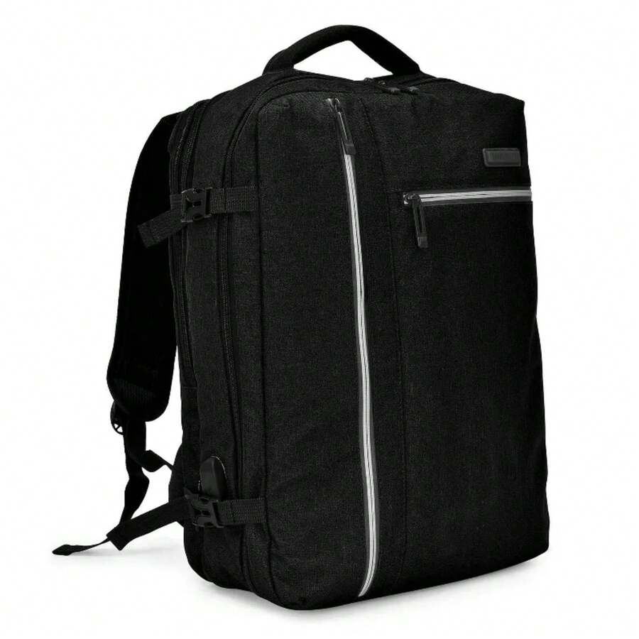 Travel Select Grayville 16.5 Multifunctional Tech Laptop Backpack With Expansion - Black - View 1
