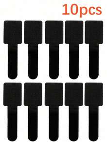 10/20/50pcs Cable Organizer Ties Cord Management Straps, Multi-Functional Cable Ties For Computer Cable Management, Desk Wire Rack, Wire Organizer, Hook And Loop Cable Ties - Black - View 14