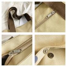 1pc Personalized Tote Bag, Shoulder Bag, Casual Shoppers Bag, Large Capacity Shoulder Bag, Suitable For Work, Travel, Multi-Functional, High Capacity, Lightweight, Practical, Anniversary, Christmas, Vacation, Appropriate For Outdoor/Commuting/Travel/School/Going Out/Sports/Shopping/Daily Use