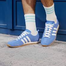 Adidas VS JOG 2.0 复古经典“冰淇淋丁字鞋”低帮休闲运动板鞋 - 藍白色 - 查看 9