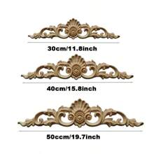 1 pieza de 30cm/40cm/50cm Decoración de flor tallada en madera para chimenea, gabinete de vino, fondo de pared