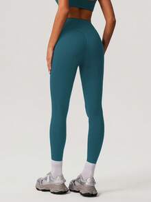 Sodalemon Women Running Workout No Front Seam Buttock Lifting Light Weight Eu Size Training Yoga Pants Casual Outdoor Sport Leggings Tights - 藏蓝色 - 查看 4