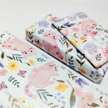 10/50 pièces Feuilles de papier minces motif chat rose et floral, conviennent pour les artisanat DIY, l'emballage de cadeaux de fête, l'emballage de bouquets, l'emballage de chaussures/vêtements, la décoration d'emballage de cadeaux pour les fêtes et anniversaires