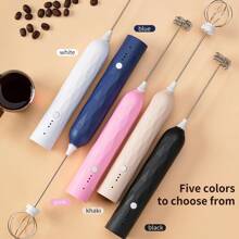 1 pièce Puissante Mousseur à lait rechargeable - Fouet électrique portatif pour faire de la mousse avec fouet en acier inoxydable et mélange ultra-rapide pour cappuccino, latte, café Bulletproof, régime cétogène, poudre de protéine, matcha, chocolat chaud et crème - Mini mixeur frappe - Cadeau pour passionnés de café, 600 mAh Retour à l'école