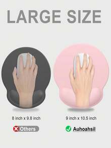 1pc Silicone Comfortable Thickened Anti-Slip Wrist Rest Mouse Pad With 3D Stereo Effect, Suitable For Office - Multicolor - View 8