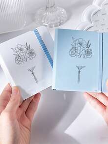 1本定制个性相册，可自定义文字，3英寸活页式Ins风格简约相册，磨砂外壳，全方位保护内页，防尘防水，绷带设计，时尚便携，适合作为送给孩子、朋友、毕业同学、假期返校的礼物 - 彩色 - 查看 8