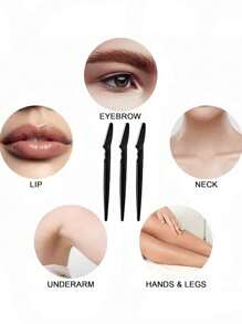 6pcs/Set Stainless Steel Eyebrow Razors - Unscented Multi-Purpose Body Hair Removal Tool, With Sharp Blades For Easy Grooming, Eyebrow Trimmer, Women's Facial Shaver, Facial Hair Remover, With Protective Case, Great Mother's Day Gift For Family