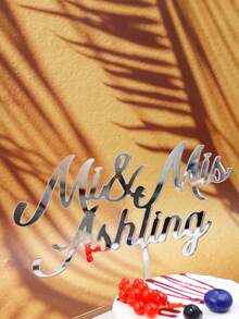 Personalized Wedding Mr And Mrs Cake Topper,Custom Rustic Wedding Bride & Groom Names Cake Topper Decoration Waterproof,Custom Cake Decorations,Personalized Birthday Cake Decorations, Customized Party Decorations,Customizable Acrylic Name Decoration,Gold,Black,Silver,Suitable For Birthday Party,Wedding,Valentine'S Day,Anniversaries,Decoration Ideas,Gifts For Him/Her,Friends,Children,Students,Mother,Couples,Besties,Men,Women,Family - Style a - View 6