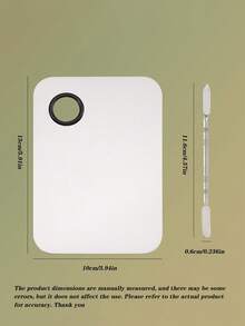 2件套大号多功能彩妆盘，带刮刀，简约不锈钢超大尺寸调色盘，粉底调色盘，彩妆调色盘，适用于混合液体和膏状化妆品，可用于日常妆容调整、特殊场合妆容打造，多功能化妆工具，彩妆盘，美甲师和化妆师工具，可用于眼影、睫毛彩妆、专业颜料混合，适合日常使用或专业化妆师使用。 - 銀色 - 查看 8