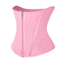 Feelingirl High Compression 15 Built-In Steel Bone Tummy Control Waist Trainer - 粉色 - 查看 8