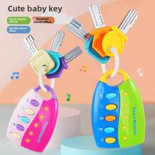 1pc Baby Simulation Car Key Rattle, Early Educational Interactive Toy With Lights And Music Suitable For Baby Boys And Girls As Gift