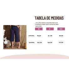 Women's Pantacourt Linen High Waist Trousers With Bow And Pockets - 藏蓝色 - 查看 4