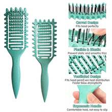 2025 新款卷发梳，卷发梳，通风梳，适用于男女卷发的梳理、造型和定型，不易拉扯，适合卷发、返校、旅行度假必备品、女士发饰 - 彩色 - 查看 9
