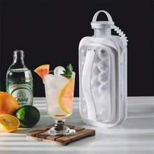 Essential Summer Cool-Down Items: A Two-In-One Portable Membrane Cup, Water Cup, Ice Tray Cup, Ice Cubes, Silicone Special Abrasive Pressing Household Item, Transparent Water Cup