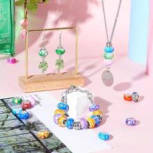 30/50/100/150/200 hạt (Màu ngẫu nhiên) Hạt Acrylic lỗ lớn lõi bạc, Trang sức thủ công DIY Hạt vòng tay sáng tạo phù hợp Hạt tròn - Thích hợp cho vòng tay, vòng cổ, bút DIY, làm đồ trang sức và đan macrame! - Nhiều màu - Xem 6