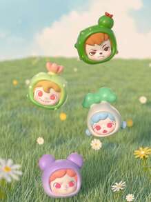 1pc Cute Anime Plant Character Style PVC Material Mini Model Figure, Perfect Gift For Figurine Collector Friends, Suitable For Room Decoration, Exquisite Birthday Present