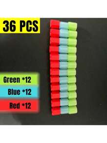 36 pièces Enjoliveurs lumineux pour automobiles tricolores (vert *12, bleu *12, rouge *12), bouchons de valve de pneu lumineux, cache-moyeux lumineux pour motos et vélos