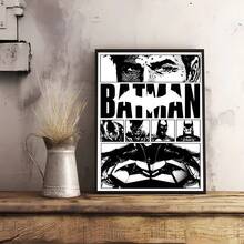 WB 1 件装 黑色酷炫 B-BaTmAnS 电影海报贴纸墙贴艺术印刷防水家居客厅卧室酒吧走廊美观装饰 - 彩色 - 查看 29