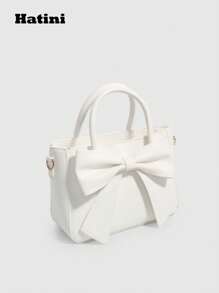 1 pieza Bolso tipo tote de unicolor elegante y de gran tamaño, el color blanco realza la elegancia, bolso de hombro versátil para ir y venir, bolso de embrague a la moda, con correa ajustable y desmontable, adecuado para ir y venir, citas, compras, ocio, playa, festivales de música, fiestas