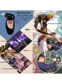 Portable Breath Breathalyzer, Non-Contact Digital Alcohol Tester With Keychain, Personal BAC Analyzer For Driving, Beak Style Car Alcohol Tester(Battery Not Included)