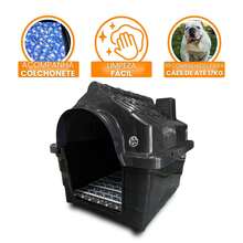 Plastic Dog House No. 5 With Mattress Small Medium Size Mecpet