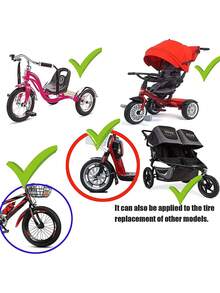 GLDYTIMES 10 Inch 10X2/54-152 Ruột xe, Ruột xe thay thế 10x2.0/2.125 cho xe điện Ninebot D40X F25 F30 Gotrax G4 Turboant X7 Hiboy S2 Pro Max, lốp xe điện tự cân bằng thông minh 10" - màu đen - Xem 6