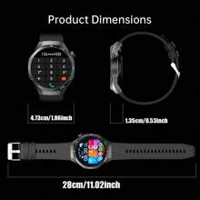 Jooeniok Montre intelligente 5 Pro 2025 Nouvel An, écran HD, commande vocale IA, appel sans fil, plus de 100 modes sport, suivi de la condition physique pour sports de plein air. Montre intelligente homme, cadeau pour Noël, la Saint-Valentin, la Fête des pères