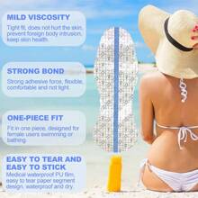 1pc Disposable PU Film Swimwear Protective Waterproof Tape, Suitable For Swimming Pool & Daily Activities