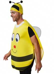 2 piezas Disfraz de animal de dibujos animados divertido, Disfraz de cosplay de abeja de talla grande para fiesta, evento, celebración y disfraz de Halloween