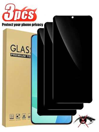 3 Stück Datenschutz gehärtetes Glas Displayschutzfolie kompatibel mit Galaxy S21FE/S23FE/A54/A15/A31/A34/A35/A55/M53/M54/M55. 28° Datenschutz, wasserfest, fingerabdruckfest, kratzfest, stoßfest, ultra dünn, hochsensibel, glatt, tragbar, ölabweisende Beschichtung, kompatibel mit allen Handyhüllen. Geschenkidee zum Geburtstag, für Familie, Freunde, Displayschutz, Handyzubehör