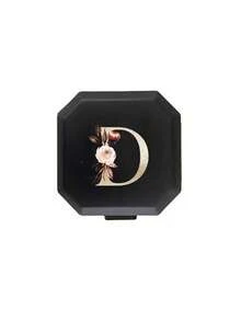 1个便携式6格药盒，旅行药盒，迷你药品收纳盒，金色字母A-Z（不含Q/U），维生素整理盒，防潮药片和维生素容器，储物盒，急救包，旅行配件，宿舍必备 - 彩色 - 查看 23