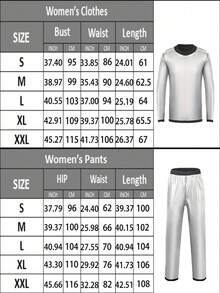 1套2025新款女式户外跑步/健身长袖上衣+长裤，桑拿运动服，减肥，腰部训练，适合秋冬季塑身衣上衣+塑身裤健身房配件