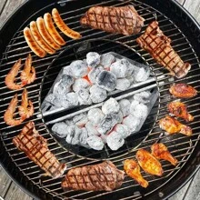 Charcoal Grilling Basket Holders, Grilling Accessories, Replacement For Grilling Accessories, 2Pcs