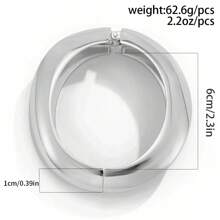 1pc Fashion Minimalist Vintage Chunky Jewelry Glossy Geometric Water Drop Expandable Spring Bangle Bracelet, Suitable For Women's Evening Party, Daily Wear, Perfect Holiday Gift