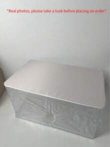 1 件简易透明 PVC 防水衣柜收纳盒，钢架织物收纳箱，适用于衣服、家居和宿舍使用 - 無色 - 查看 7