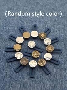 5/10/15/20pcs Pants Buckle Extension Buckle, Adjustable Waist Buckle, Expandable Waistband Extender, Random Color, No Need To Sew Buttons, Easy To Use, No Tools Required, Elastic, With An Extension Length Of 0.71 Inches - Multicolor - View 6