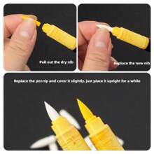 5/10/20/30/50pcs GuangNa Replacement Cores For Acrylic Pigment Markers Direct Liquid Acrylic Marker Universal Replacement Head Back To School