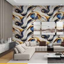 20/50 piezas Cycleader Baldosas de vinilo adhesivas con efecto mármol europeo de lujo, fáciles de limpiar, impermeables y removibles para decorar la cocina, el baño y el dormitorio - Multicolor - Ver 6