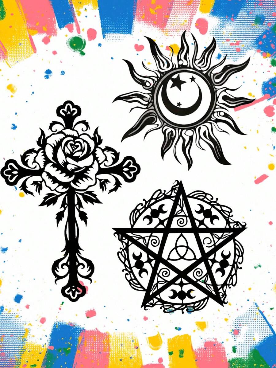 1 Pc Five-Pointed Star,Sun,Floral Cross Metal Cutting Die For Making Cards Metal Die Cutting Die Template For Scrapbook Album Diary Greeting Card Embossing Paper Craft Decoration