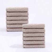 Set de 12 piezas, pañuelos de unicolor súper suaves, toallas cuadradas pequeñas de 30x30cm, de fibra larga de clase A, con diseño de lazo colgante, toallas de mano para la cocina, el jardín de infantes, el regreso a la escuela, el salón de belleza, el hogar y el baño