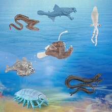 22 件海洋动物雕像 - 22 件史前海洋生物 - 7 件深海鱼，手绘逼真迷你令人难以置信的海洋生物玩具，适合儿童，鲨鱼、鲸鱼、海豚、企鹅、海象、海狮、沙丁鱼、海星、蝠鲼、海牛等海洋动物模型，适合男孩女孩，很棒的洗澡玩具生日蛋糕装饰模型教育学校项目派对礼物玩具圣诞礼物