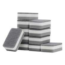 1/5/10/40/100pcs High Density Sponge Scrubber, Kitchen Cleaning Sponge Scrub Pad