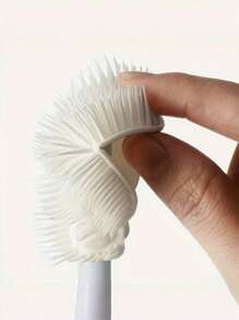 1/3 pièces Brosse de nettoyage en silicone omnidirectionnelle à 360°, avec manche long, brosse réutilisable pour bouteilles et tasses, pour usage en cuisine et à la maison