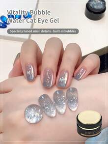 annies 5毫升 1支 特殊气泡水玻璃珠猫眼磁性凝胶指甲油，可卸除UV/LED，新款闪亮蓝色水晶猫眼凝胶美甲沙龙DIY - 彩色 - 查看 5