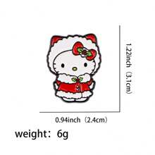 Sanrio Set de 4 piezas de pines esmaltados lindos, insignias para solapa, broches para mochilas, mujeres, ropa, regalo, joyería, accesorios de moda