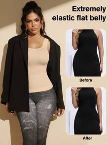1pc Women Seamless Slimming Waist Shaping Undershirt, White