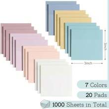 Transparent Memo Pad Sticky Notes Removable Minimalist Sticky Notes, Muted Tone, N-Times Reusable