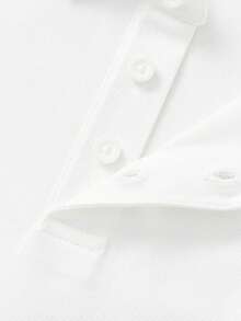 Balabala 2025 Summer Kids Short Sleeve T-Shirt, Boys' Quick Dry Breathable Polo Shirt - Original White - View 4